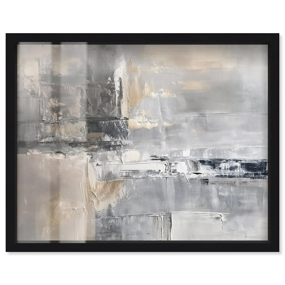Timeworn Artistry I Shadowbox Print Abstract Art by Art Remedy, Black Frame, 20 x 16