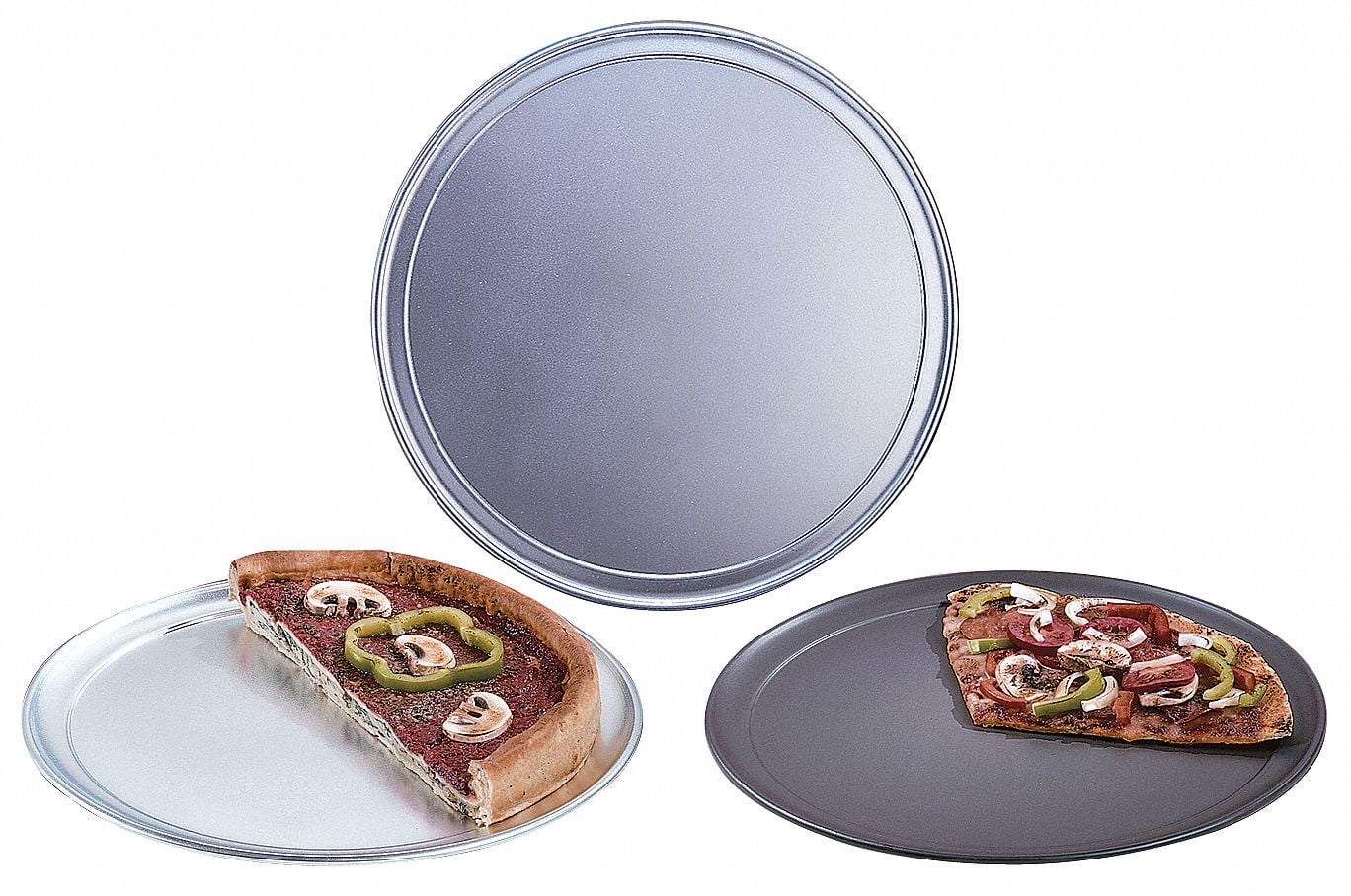 Pizza Pan Oven Plate Tray Aluminum Standard Wide Rim 18"Non Stick Large rotating 