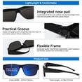 thumbnail image 6 of TINHAO Oversized Square Fit Over Glasses Sunglasses for Men, Polarized UV400 Wear Over Prescription Glasses for Driving Fishing Hiking Cycling Outdoor, 6 of 7
