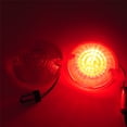 thumbnail image 2 of HTTMT- 2PCS 3" Solid Red 1156 LED Flat Turn Signal Inserts w/ Clear Lens Cover Compatible with Harley, 2 of 7
