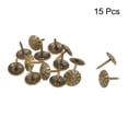 thumbnail image 2 of Unique Bargains Clous de Rembourrage Tacks 8mm Tête Dia Ronde Goupilles de Pouce Ton Bronze 15 Pcs, 2 of 4