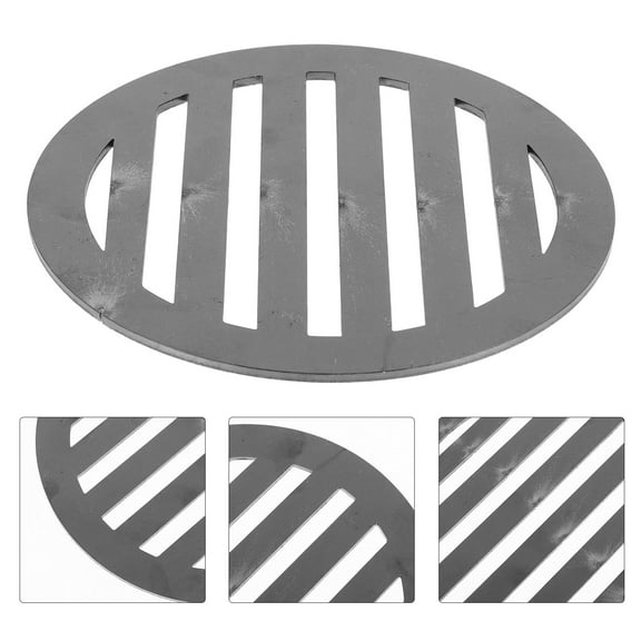 COMPUKAS 1Set Round Iron Grill Grate for Charcoal Burning Camping Picnics Barbecues Outdoor Cooking