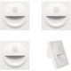thumbnail image 1 of Lámpara de pared empotrada LED Arote para escaleras, iluminación de escaleras, lámpara de plástico con sensor de movimiento IP20 (blanco, 3000 K), 1 of 6