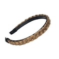 thumbnail image 2 of DIGUAN Headband Synthetic Hair Plaited Headband Braid Braided With Teeth Hair Band Accessories for Women Girl Wide 0.6 Inch (Dirty Blonde), 2 of 5