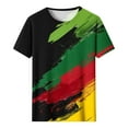 thumbnail image 4 of 4th of July Shirts for Women Summer Casual Crew Neck Floral Printed Plus Size Short Sleeve Blouses Basic Tops (M, Multicolor 02), 4 of 5