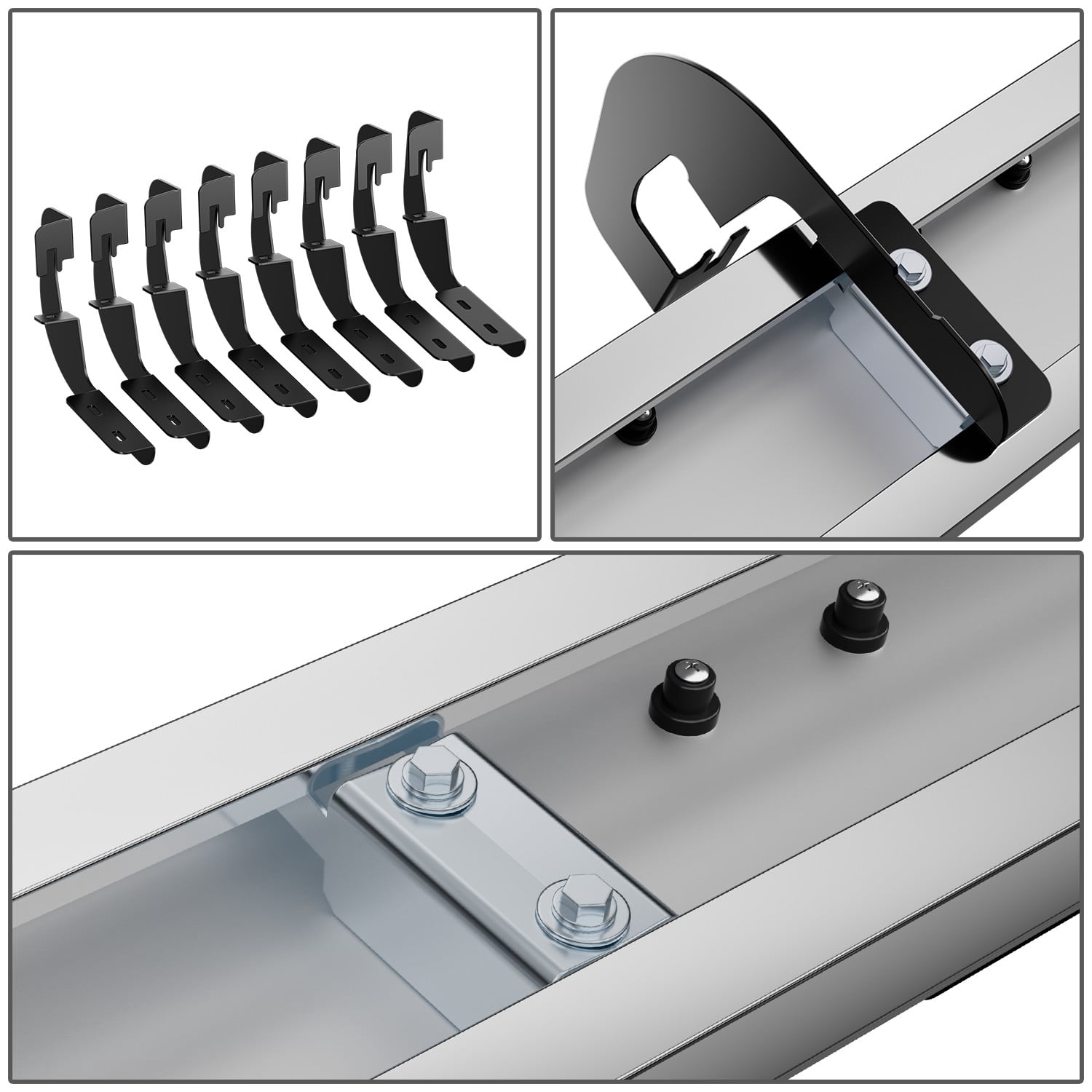DNA Motoring For 07-19 Chevy Silverado GMC Sierra 1500 Crew Cab 6.7" Side Step Nerf Bar Running Board