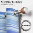 thumbnail image 2 of Outdoor Curtains for Patio Waterproof, Blue Ombre Striped Daisy Outdoor Privacy Panels Grommet, Vintage Flowers Abstract Art Blackout Outside Curtains for Porch/Cabana 54"x84", 2 Panels, 2 of 8