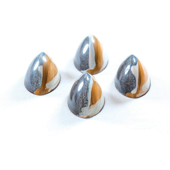 Pavoni Polycarbonate Chocolate Bonbons Mold, Ridged Pointed Wedge 21 Cavities