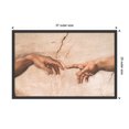 thumbnail image 4 of Amanti Art The Creation of Adam (Detail I) by Michelangelo Buonarroti Framed Wall Art Print (37 in. W x 25 in. H), Simply Satin Black Frame, 4 of 6