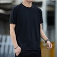 thumbnail image 4 of Men's T-shirt summer short-sleeved shirt men's casual breathable quick-drying thin lightweight basic T-shirt, 4 of 6