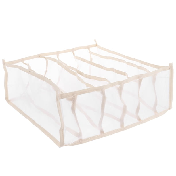 Caja de almacenamiento de ropa interior, bandeja de almacenamiento de calcetines, organizador de sujetadores con múltiples rejillas