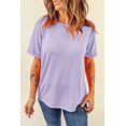 thumbnail image 3 of Women's Orchid Petal Casual Crew Neck Tee – Short Sleeve Everyday Essential for Summer, 3XL, 3 of 5