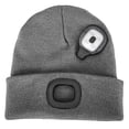 thumbnail image 2 of Sombrero Tejido Gorro Beanie LED con luz, gorro tejido manos libres 4 faros LED (plata) Likrtyny  Accesorios para bicicletas, 2 of 3