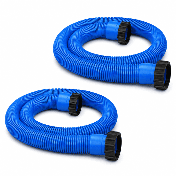 Jingyang 2 Pack 1.5 Inch x 59 Inch Pool Pump Replacement Hoses for Above Ground Pools, Compatible with 29060E-Type Filter Pumps, Saltwater Systems and Sand Filters, Blue