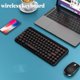thumbnail image 3 of Seitruly Teclado de computadora inalámbrico con soporte para teléfono Perilla multimedia Ratón a prueba de salpicaduras Silencio Escritura Juegos de teclado y mouse para computadora Negro NO2, 3 of 6