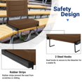 thumbnail image 2 of Asiento portátil para estadio Maeytau con cojín acolchado y respaldo, 2 of 7