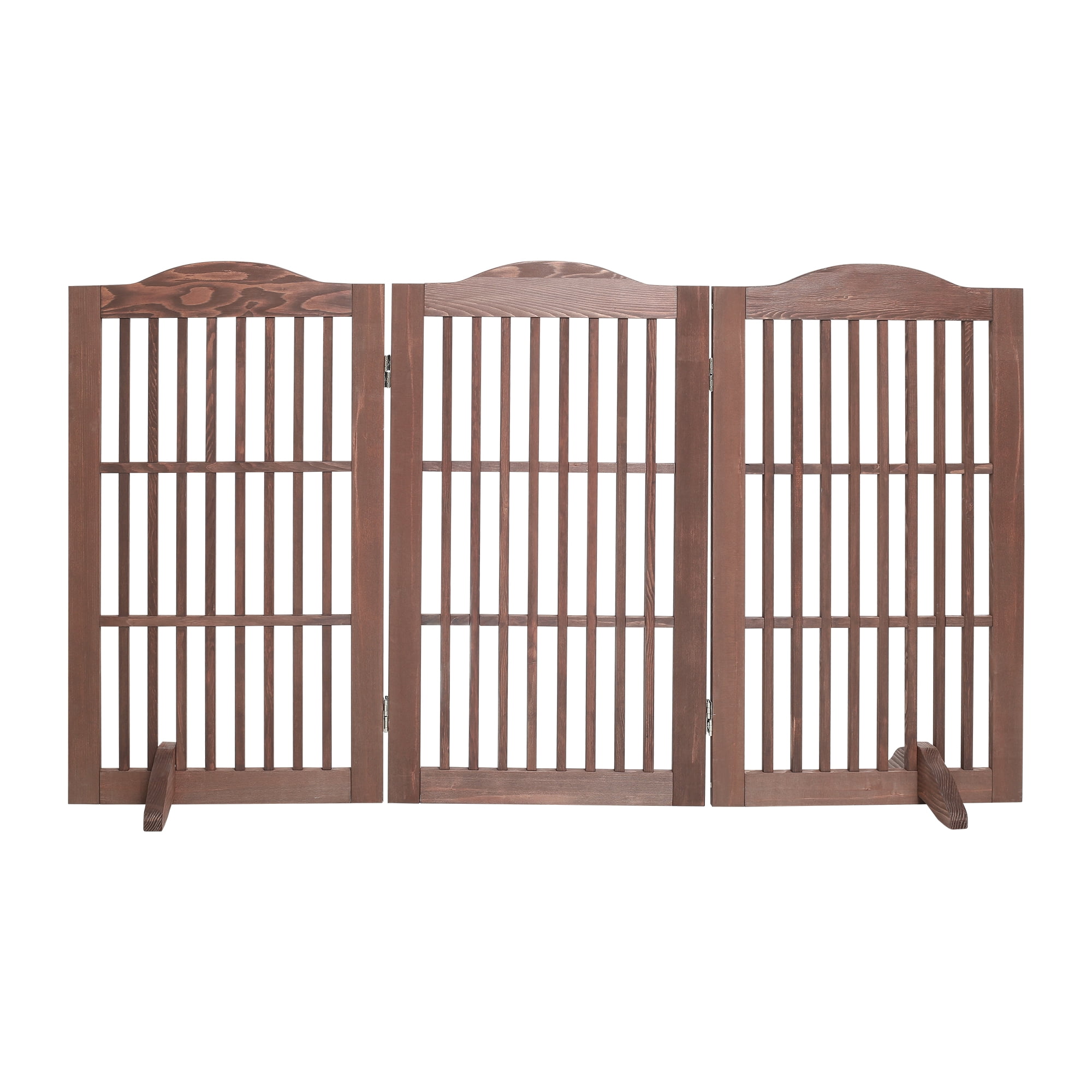 3-in-1 Wooden Pet Gate, Freestanding, Room Divider & Playpen, Z-Shape Support, Zero Assembly