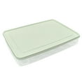 thumbnail image 2 of Egg Holder Plastic 24 Slots Egg Organizer Anti- for slip Kitchen Storage Container with Cap  Light Green, 2 of 10