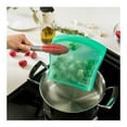 thumbnail image 4 of Cuisipro Green Silicone Pack-it Bag (8 x 7-Inch, 27 fl oz, Seamless, 2 Pack), 4 of 9