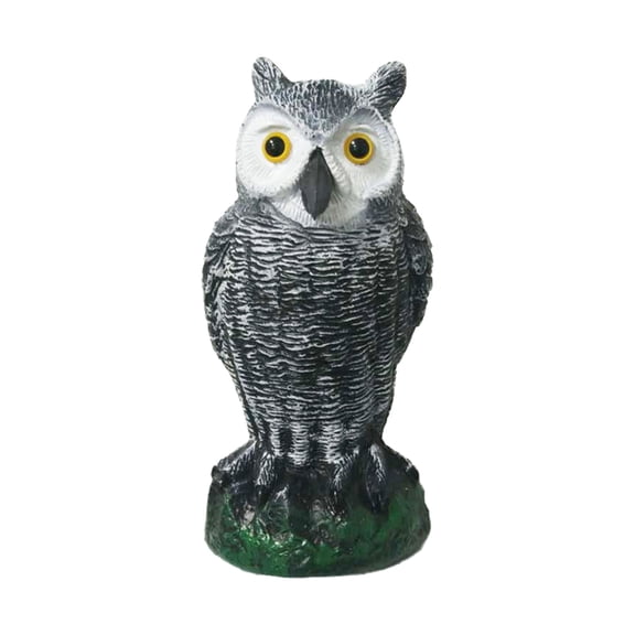 WUJGXI Resin Owl Garden Statue, Realistic Owl Figurine Bird Statue, Weather‑Resistant Animal Sculpture for Yard Patio Lawn Outdoor Landscape Decor