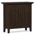 thumbnail image 2 of Redmond Solid Wood 32inch WideTransitional Low Storage Cabinet in Brunette Brown, 2 of 11