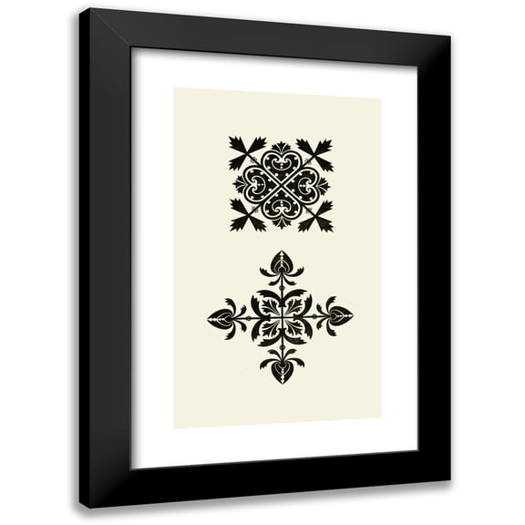 Christopher Dresser 10x14 Black Modern Framed Museum Art Print Titled - The Art of Decorative Design Pl06 (1862)