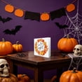 thumbnail image 5 of SLYNSHome Fall Harvest Wooden Box Sign,Pumpkin Maple Leaf Bat Printed Tabletop Block Ornament For Mantel Shelf Coffee Table Indoor Thanksgiving Halloween Seasonal Decor, 5 of 6