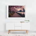 thumbnail image 3 of Roosevelt Island Cherry Blossoms - Manhattan New York Photography Cityscape Skyline Scenic Floral White Framed Wall Art Print 12 x 18 inches, 3 of 4