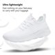 thumbnail image 2 of Zapatillas de tenis ligeras WYGRQBN para mujer, blancas, 2 of 7