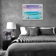 thumbnail image 6 of Beach Wall Art Picture for Living Room Coastal Ocean Blue Sea Landscape Painting Window Frame Style Canvas Wall Decor Modern Scenery Artwork for Bedroom Bathroom Office Home Decoration 16"x12", 6 of 6