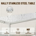 thumbnail image 4 of NSF Stainless Steel Work Table - 60x24x35 Inch - Adjustable Undershelf, Heavy Duty, With Casters, Hooks, Curved Edge, No Back Plate, For Restaurant, Garage & Breweries, 4 of 6