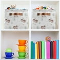 thumbnail image 6 of Storage Basket Cute Squirrel Foldable Canvas Laundry Baskets Bin Waterproof Inner Layer with Sturdy Handles for Toy Nursery Blanket Clothes 2 Pack, 6 of 7