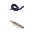 thumbnail image 1 of Cornamusa de amarre de acero inoxidable kusrkot de 4,5 Pulgadas Y 3.5 Pies Para Embarcaciones Marinas Kayak, 1 of 8