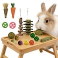 thumbnail image 6 of Animal Chews Toy Natural Wood Block Cage Hanging Molars Treats Snack for Hamsters Rabbits Bunny Bird Parrots Chinchilla Guinea Pig, 6 of 6