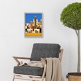 thumbnail image 2 of Moroccan Cityscape Buildings Klimt Style Bold Artwork Framed Wall Art Print A4, 2 of 4
