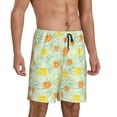 thumbnail image 2 of Gaeub Tree Palms Lemon Printed Men's Short Pajama Pants, Lightweight Lounge & Sleep Bottoms Keep You Cool - 3X-Large, 2 of 9