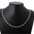 thumbnail image 4 of Collar de cadena Figaro de plata 925 de 40-75 cm y 4 mm para mujer y hombre, collar largo, joyería de hip hop, regalo, 4 of 5