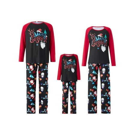 

Gwiyeopda Christmas Family Matching Pajamas Set Sleepwear Parent-Child Xmas Pjs Set Nightwear
