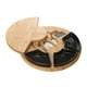 thumbnail image 2 of Tabla de quesos de bambú y juego de cuchillos para vino, grande y gruesa, de madera natural. negro, 2 of 8