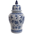 thumbnail image 6 of Red Lantern 18" Ladies Blue & White Porcelain Temple Jar, 6 of 7