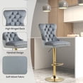 thumbnail image 4 of VIOLHEDO 2 Set Velvet Swivel Bar Stool with Adjustable Height and Comfortable Cushioned Seat, 4 of 6