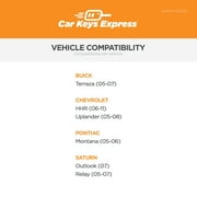 Car Keys Express Replacement GM Remote - 4 Buttons (Lock, Unlock, Panic, and Remote Start) Includes programming device