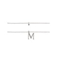 thumbnail image 2 of Time and Tru Silvertone Rolo Chain 2 Row Initial "M" Pendant Necklace, 2 of 6