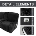 thumbnail image 6 of TOPCHANCES Loveseat Recliner Cover, Couch Slipcover for Double Recliner, 2-Seat Sofa Cover with Center Console Cover, Furniture Protector for Kids Dogs Pets ( Black ), 6 of 10