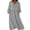 Gray, variant on Plus Size Dresses for Women Long Sleeve V Neck Dress Wrap Tie Waist Fall Flowy Maxi Dress