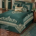 thumbnail image 2 of Balmoral Royal Style Bedding, Gold-Embroidered Emerald Green, 11-pc King Comforter Set, 2 of 5