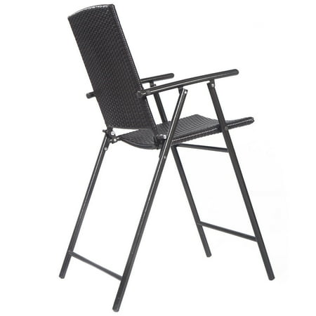 4 Pcs Folding Rattan Wicker Bar Stool Chair Indoor Outdoor Brown Canada - Folding Patio Bar Chairs 4 Pcs Folding Rattan Wicker Bar Stool Chair Indoor Outdoor Brown Canada - Folding Patio Bar Chairs