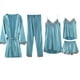 thumbnail image 2 of Pijamas de cinco piezas, ropa interior sexy, pijamas sexys, ropa de dormir, ropa de casa para mujer, pijamas de seda, 2 of 5
