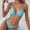 C-Green284, variant on DHFJKG Women Bikini Swimsuits 2 Piece Sets Halter Triangle Side Tie Reversible Bathing Suit With Thong Bottoms Soft Beachwear