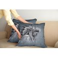 thumbnail image 2 of Ambesonne Tribal Throw Pillow Cover 2 Pack, Tribe Chief Art, 20", Grey Black White, 2 of 5
